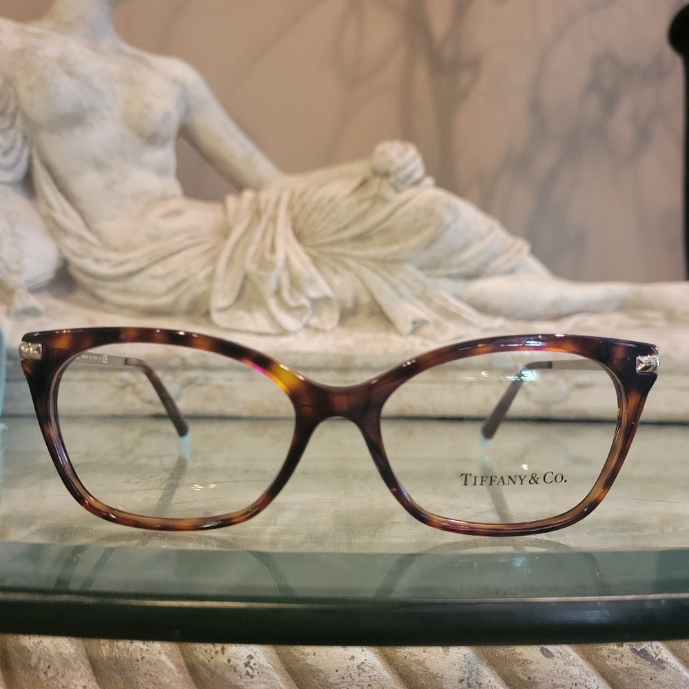 Tiffany & Co TF2194 Perscription Frames Only Havanah Gold Luxury Designer #95 - Picture 16 of 16